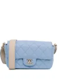 CHANEL Pre-Owned 2020 CC Quilted Caviar Single Flap crossbody bag - Blue