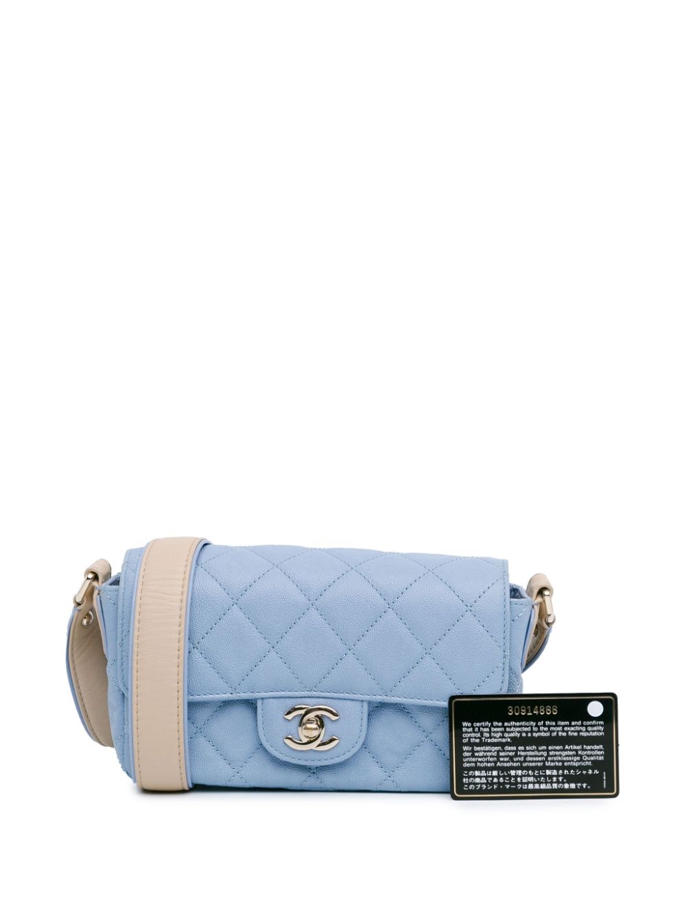 CHANEL 2020 CC Quilted Caviar Single Flap crossbody bag Women