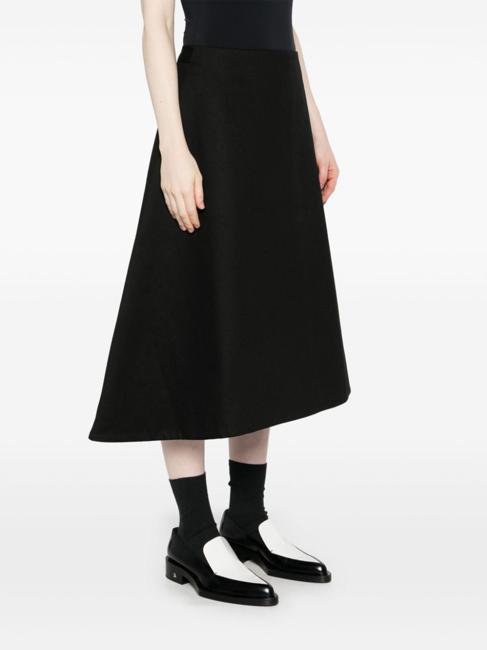 Shop Marni A-line Midi Skirt In Black