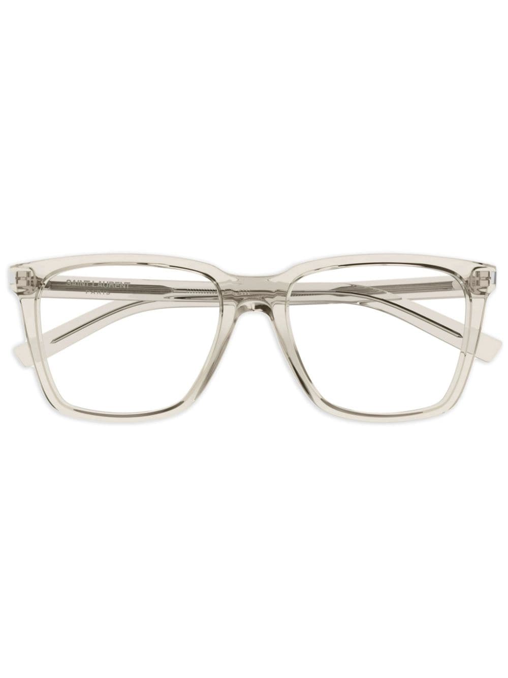 Shop Saint Laurent Square-frame Glasses In Nude