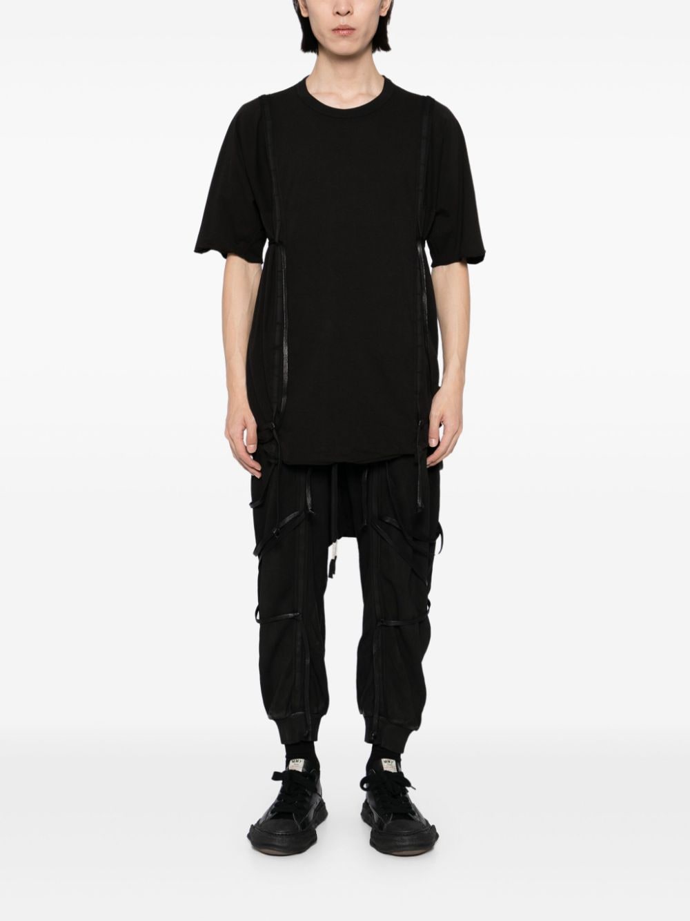 Boris Bidjan Saberi T-shirt met vlakken - Zwart