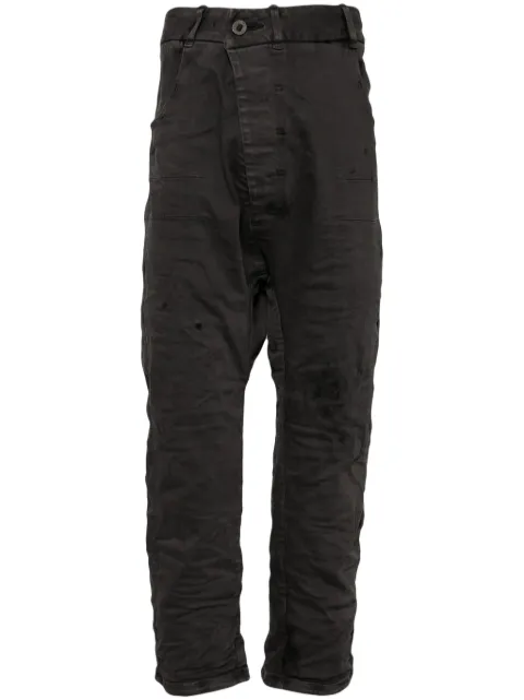 Boris Bidjan Saberi jeans con efecto moldeado y efecto teñido