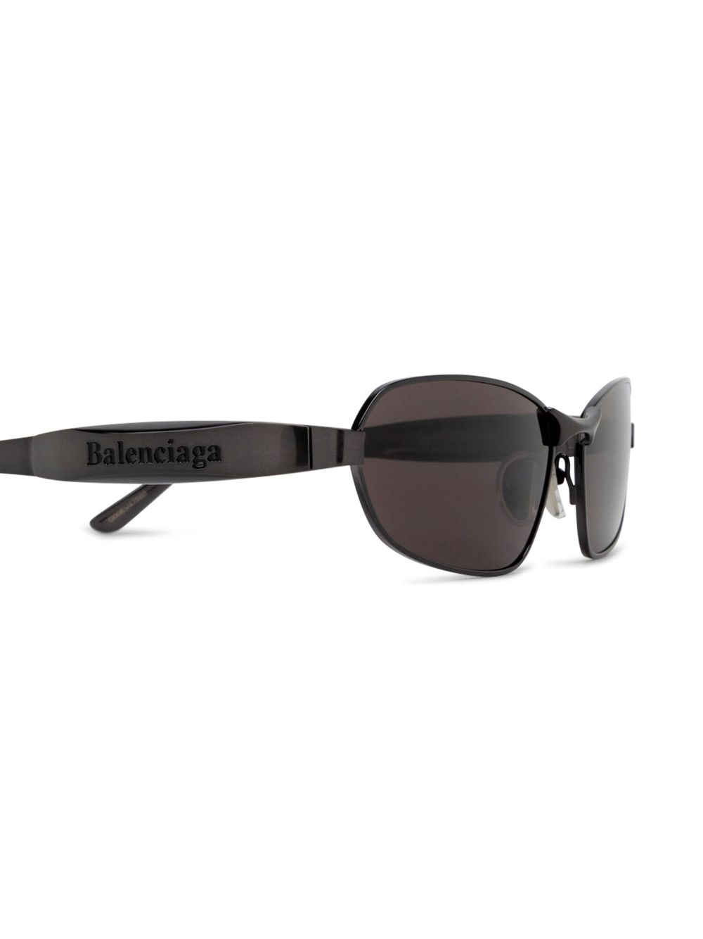 Balenciaga Eyewear Zonnebril met rechthoekig montuur Grijs