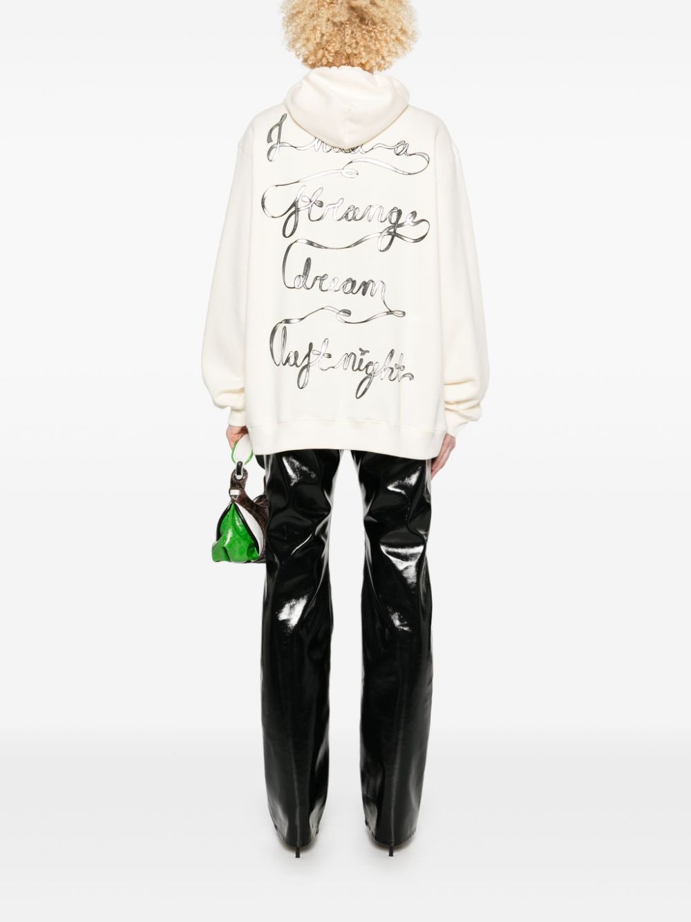 MSGM Hoodie met lintprint - Beige