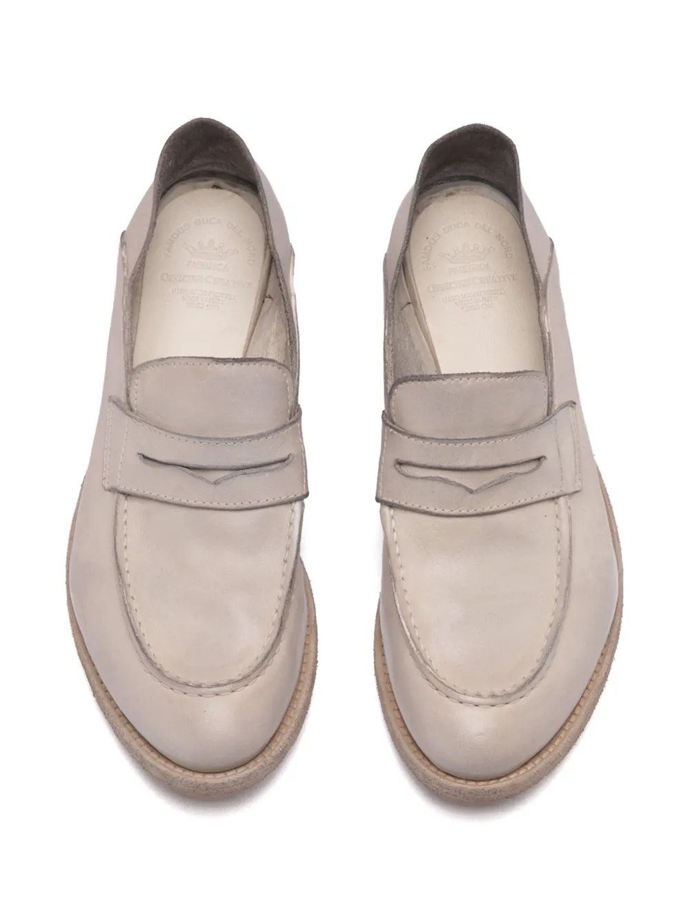 Officine Creative Lexikon 516 leather loafers Grey