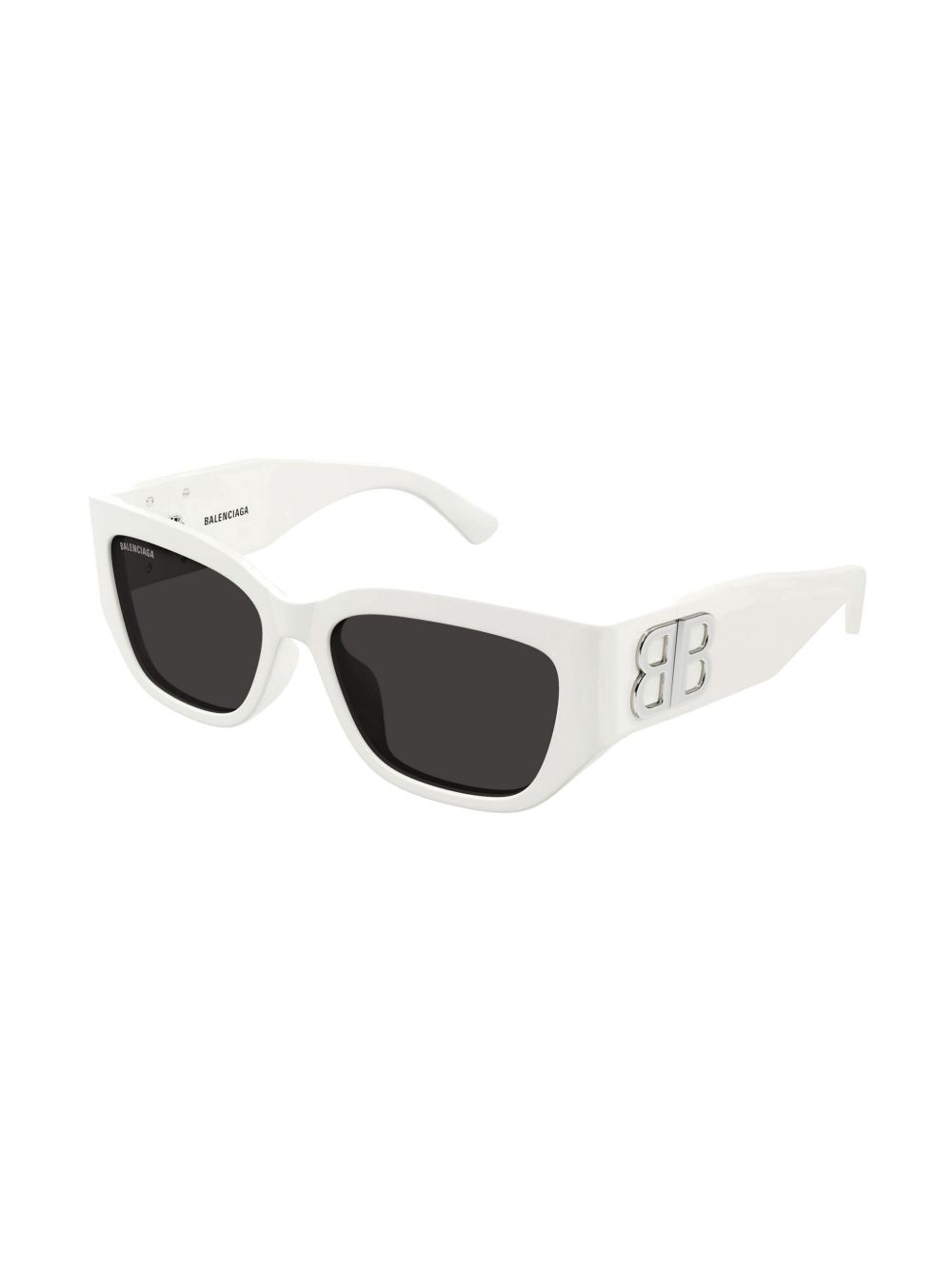 Balenciaga Eyewear Zonnebril met logoplakkaat - Wit