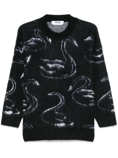 MSGM patterned-jacquard sweater
