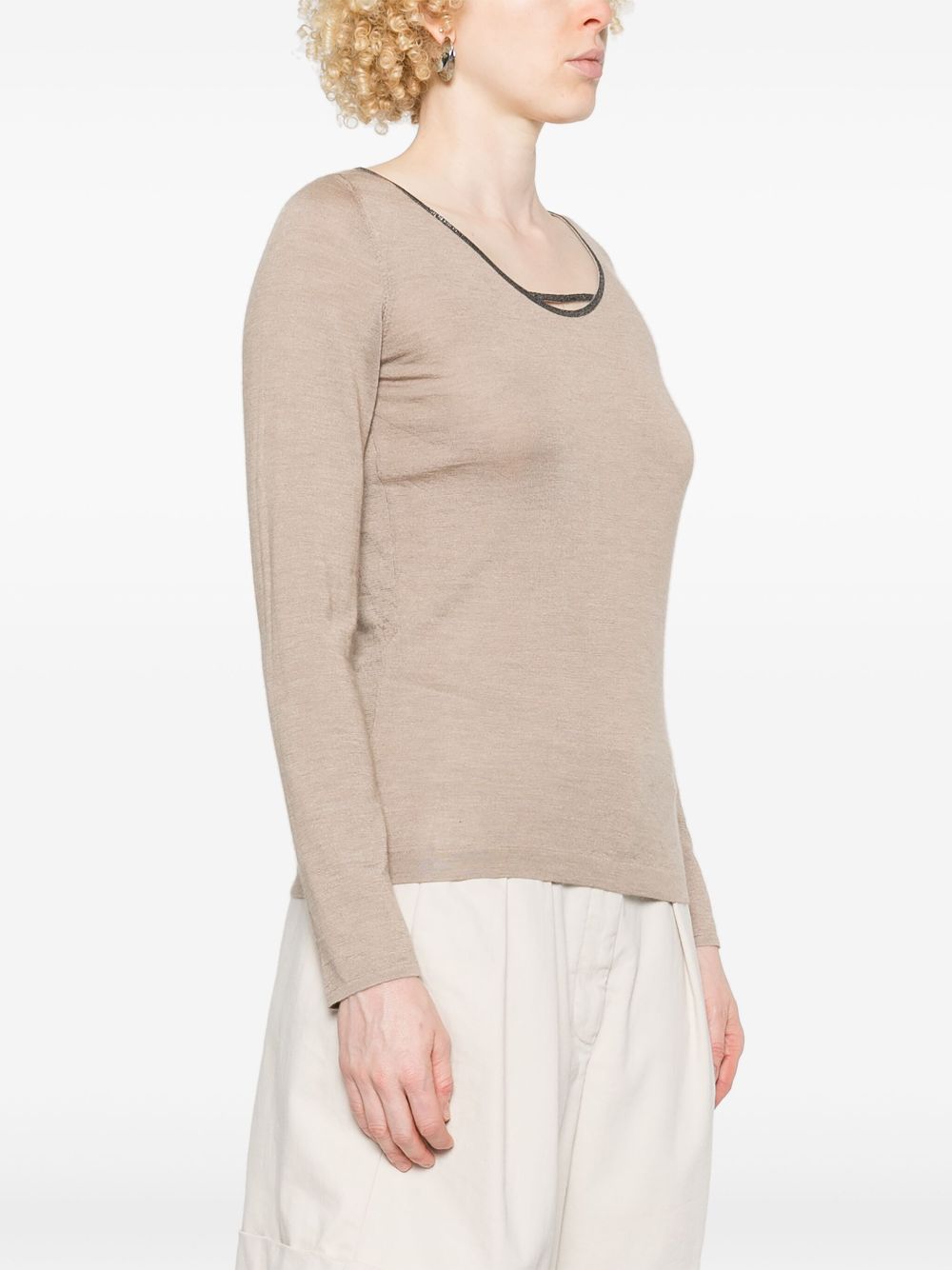 Best deals on authentic Brunello Cucinelli bead-trim top Women