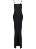 Balmain logo-patch maxi dress - Black