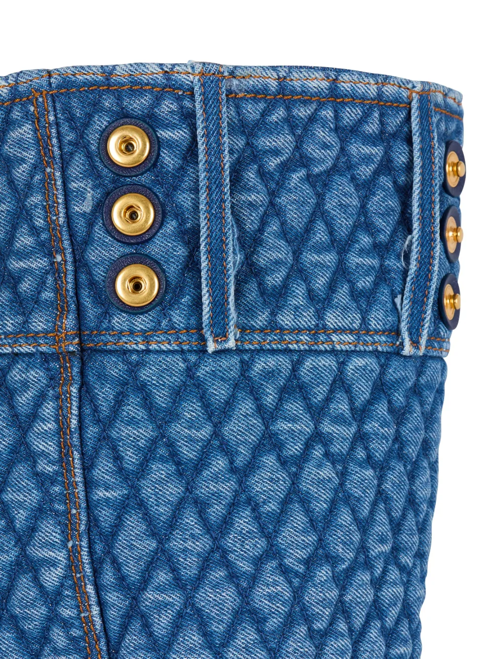 Balmain 1945 Sof denim shopper Blauw