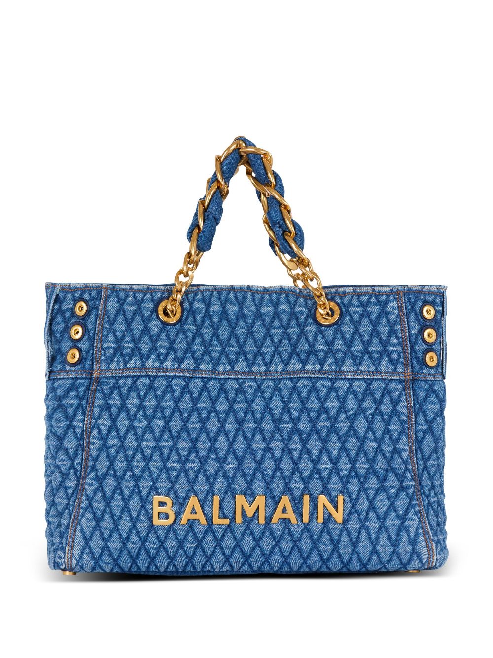 Balmain 1945 Soft denim tote bag - Blue