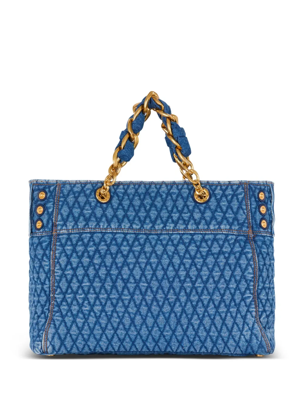 Balmain 1945 Sof denim shopper Blauw