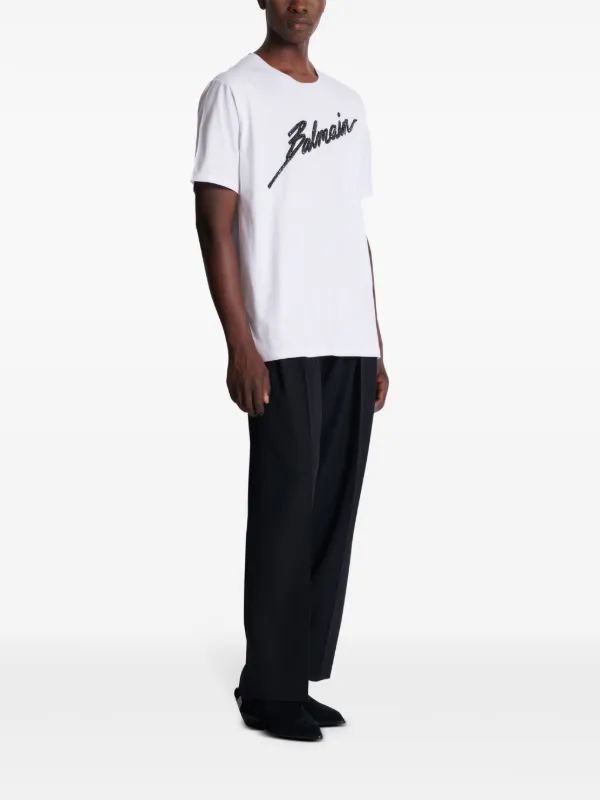 送料関税込【BALMAIN】Balmain 刺繍メダイユ Tシャツ 三越伊勢丹 | BALMAIN/バルマン_men通販 | BALMAIN LETTER FLOCK