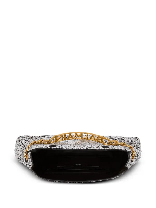Balmain ×  コレクション クラッチバッグ Balmain 1945 rhinestone-embellished Clutch Bag | Black | FARFETCH