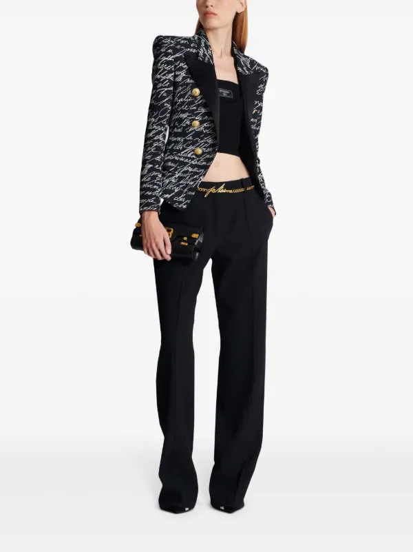 Balmain Love Letter Tailored Jacket | Black | FARFETCH
