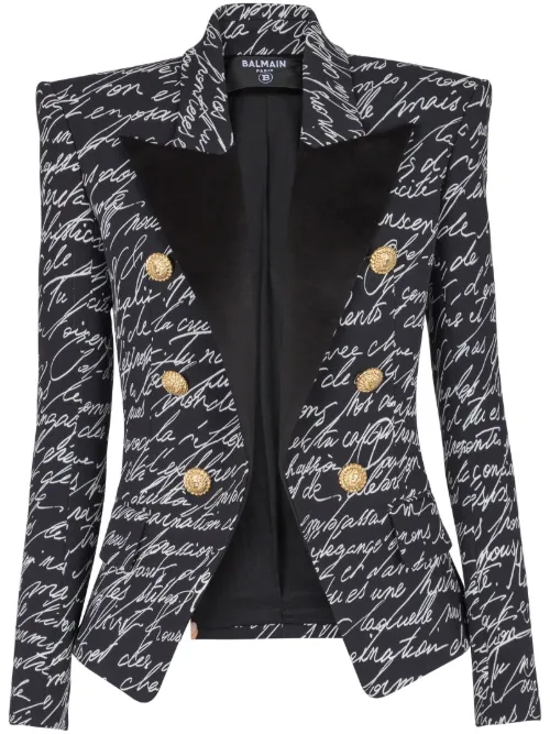 Balmain veste Love Letter - Noir - Balmain - Modalova