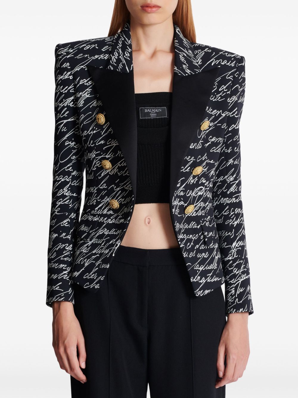 Balmain Love Letter tailored jacket Women