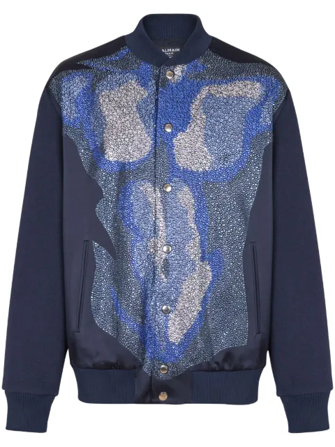 Balmain chamarra con estampado trompe l'oeil