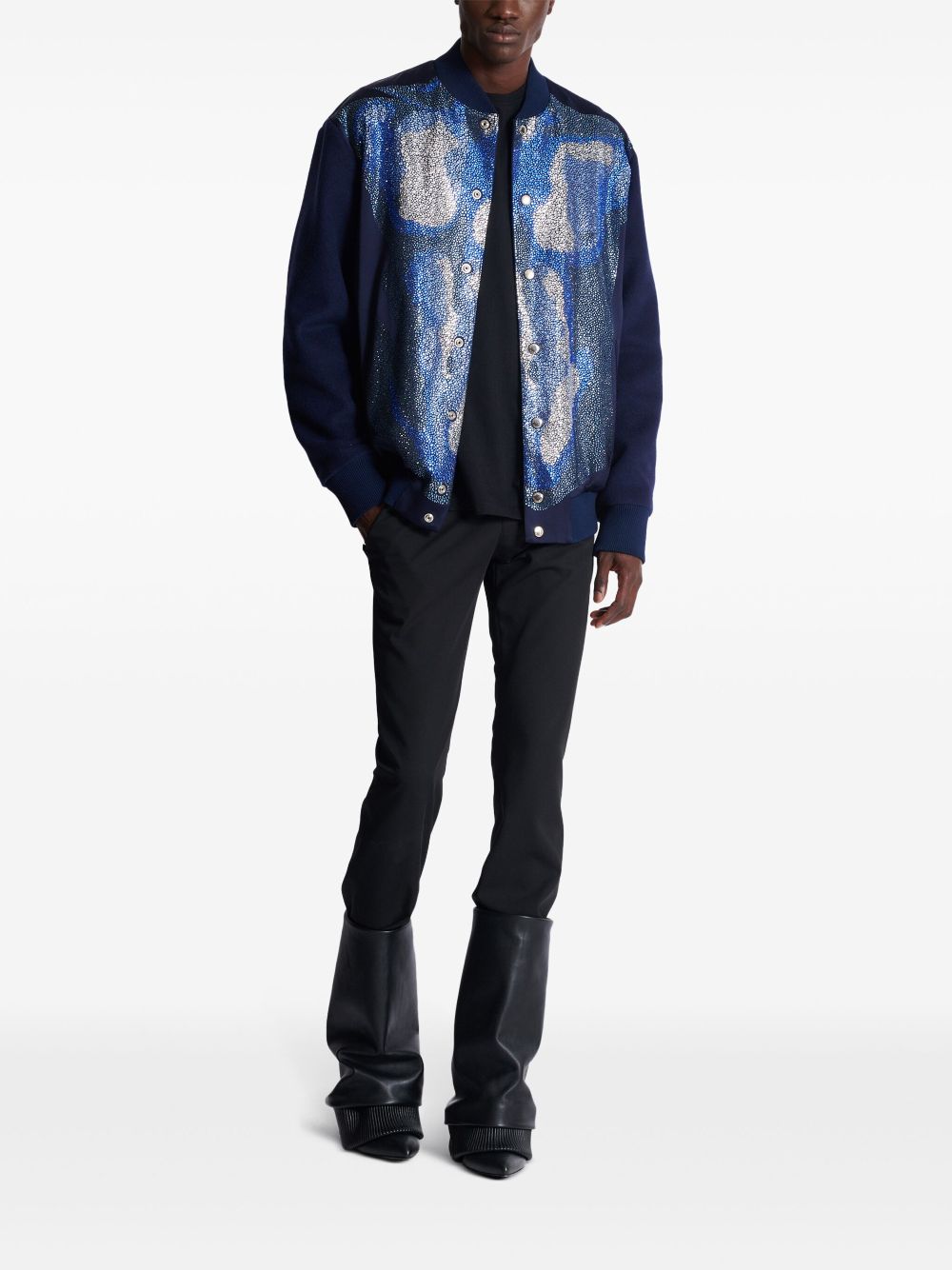 Balmain Jack met trompe l'oeil-print - Blauw