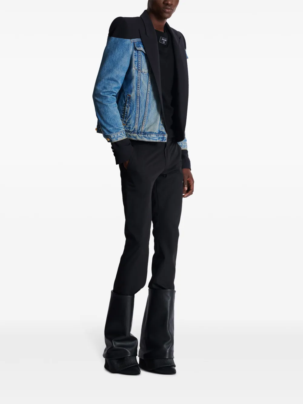 Balmain Blazer met vlakken Blauw