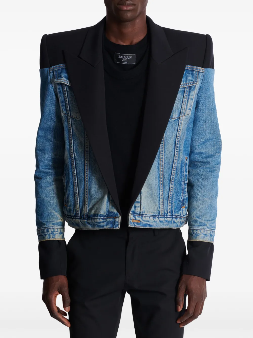 Balmain Blazer met vlakken Blauw