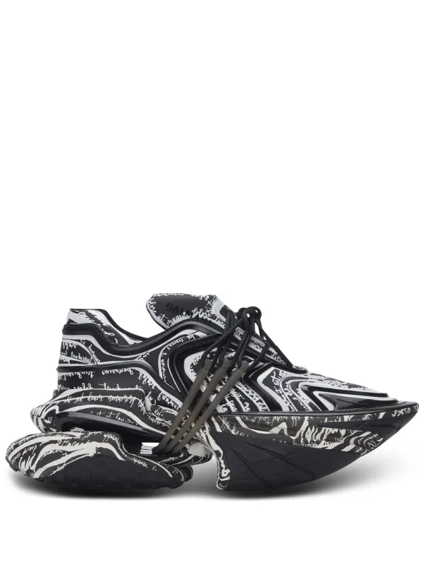 スニーカー BALMAIN Men Sneakers CM0VI355LLSN0PA Black Run-Row leather sneakers - Men | BALMAIN
