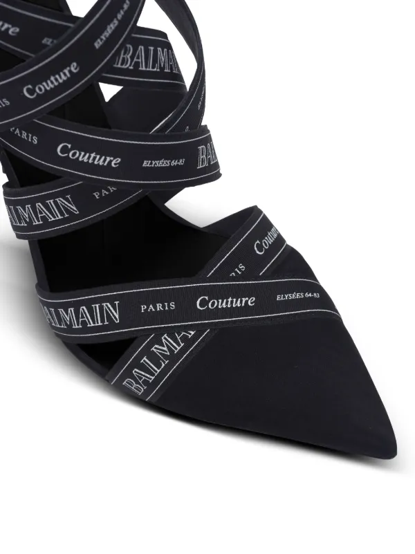 Balmain Couture Ribbon Pumps | Black | FARFETCH UK