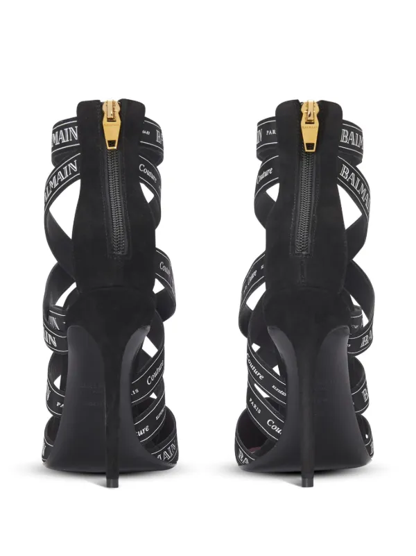 Balmain Couture Ribbon Pumps | Black | FARFETCH UK