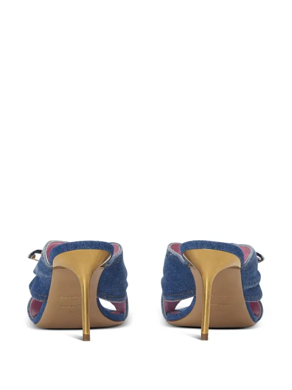 【Balmain】MULE SAFETY PIN-DENIM◆EN1UR079TDMS Denim Safety Pin mules - Women | BALMAIN