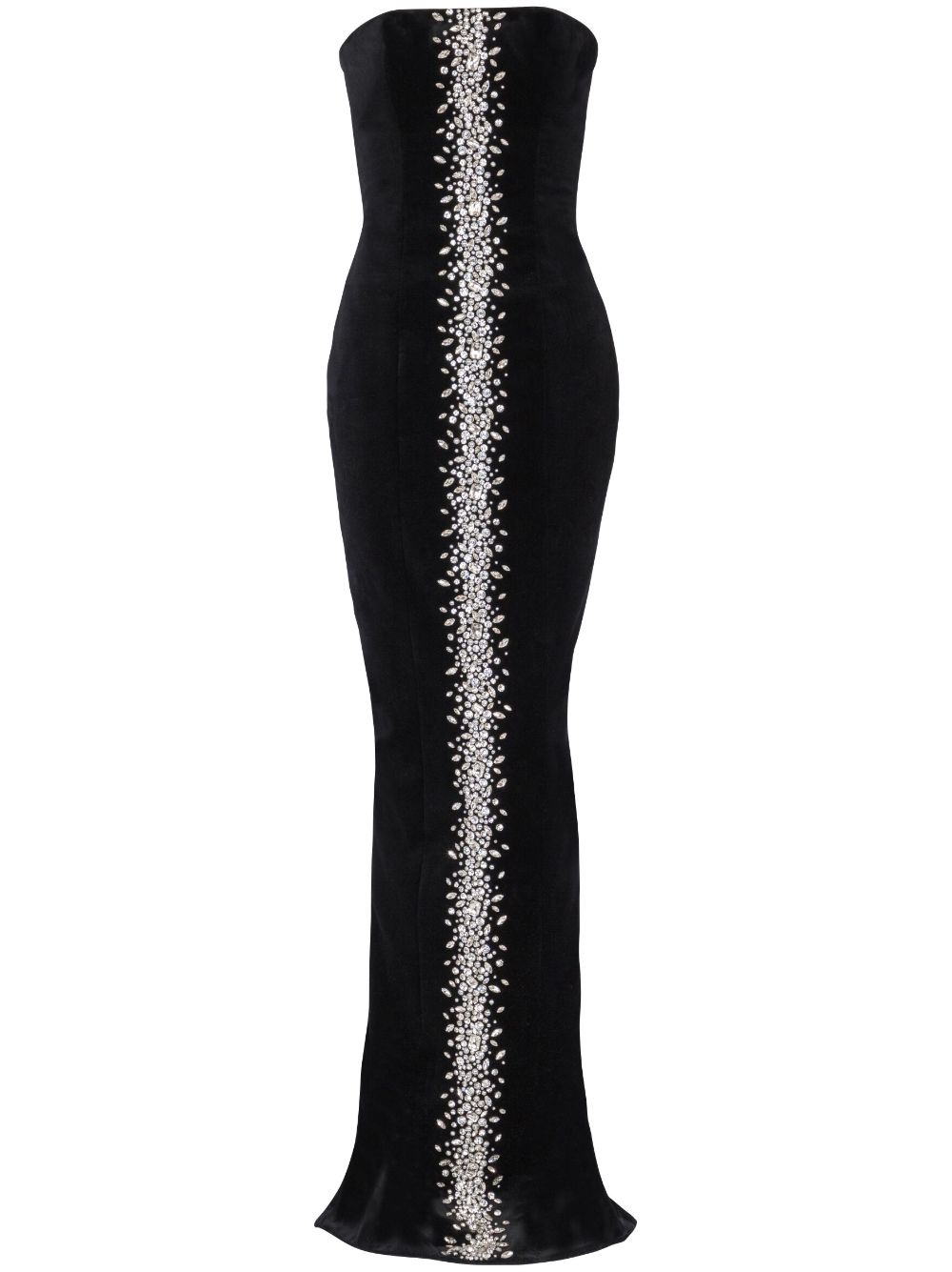 rhinestone-embellished maxi dress