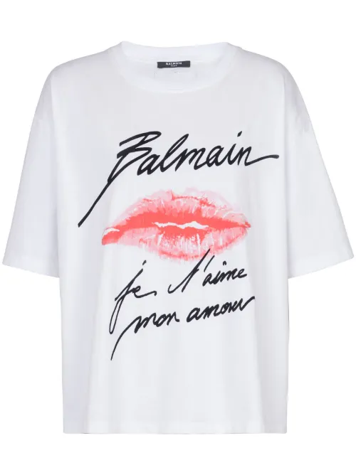 T-shirt à imprimé Kiss - Balmain - Modalova