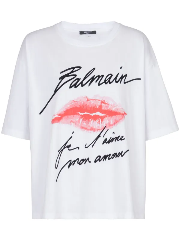 Balmain プリント Tシャツ | ホワイト | FARFETCH JP