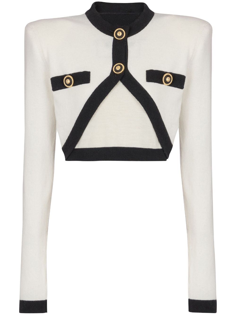 Balmain Cropped vest Wit