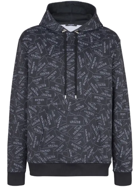 Balmain Couture Label-print hoodie
