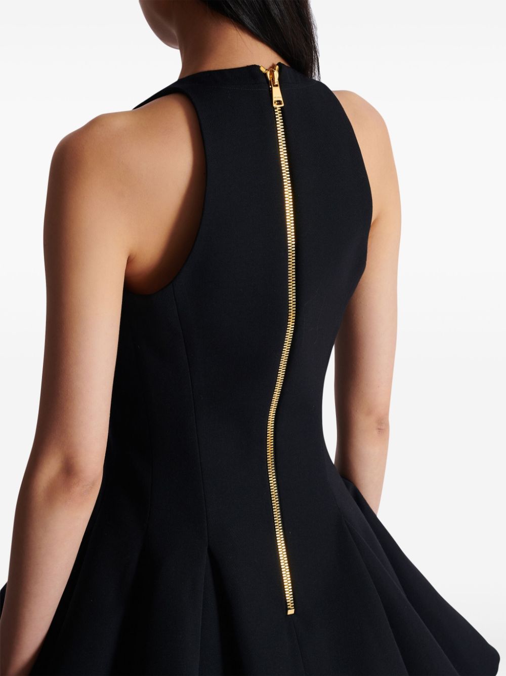 Balmain logo-patch mini dress Women