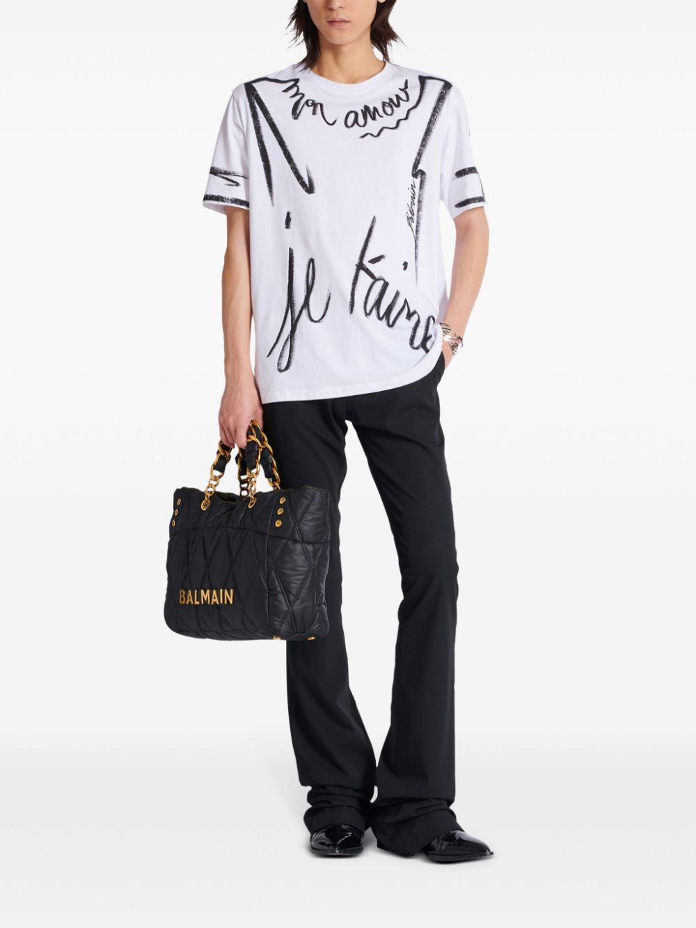 Balmain T-shirt met tekst - Wit