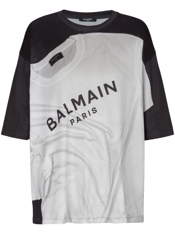 Tシャツ・カットソー Balmain Trompe l'oeil t-shirt 25792424_55976621_600.jpg