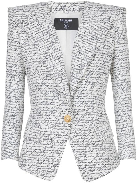 Balmain Love Letter tailored jacket Women