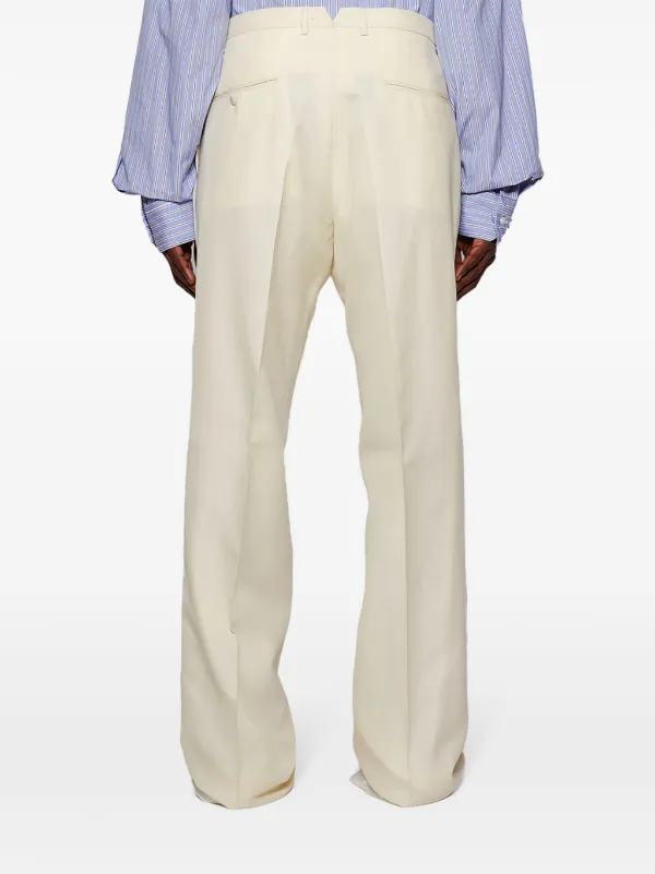 【関税&送料込】Maison Margiela Pants With Pleats Maison Margiela Pleated Trousers | Neutrals | FARFETCH