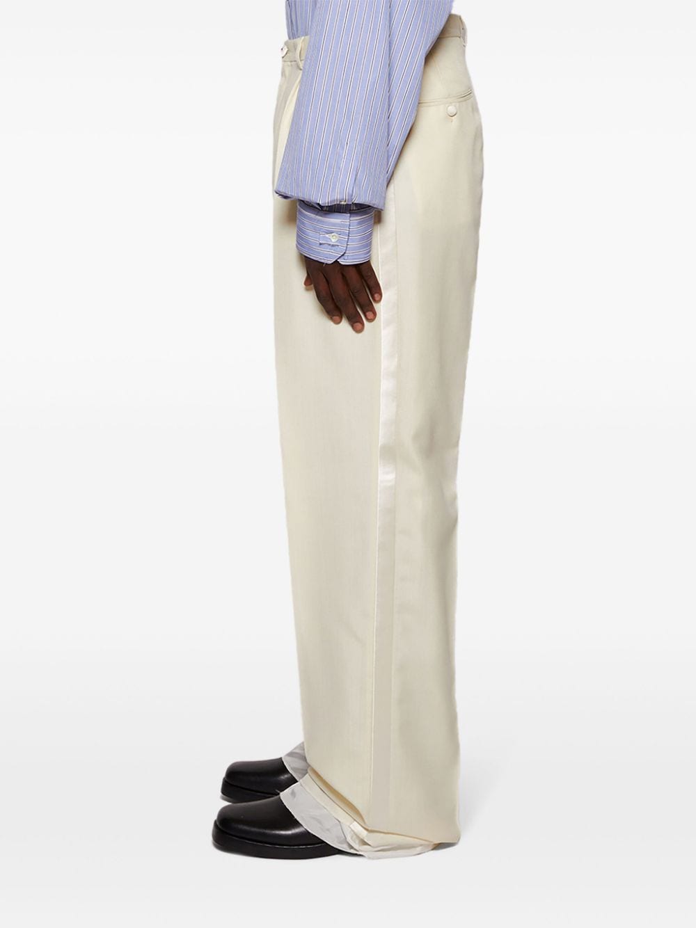 Shop Maison Margiela Pleated Trousers In Neutrals