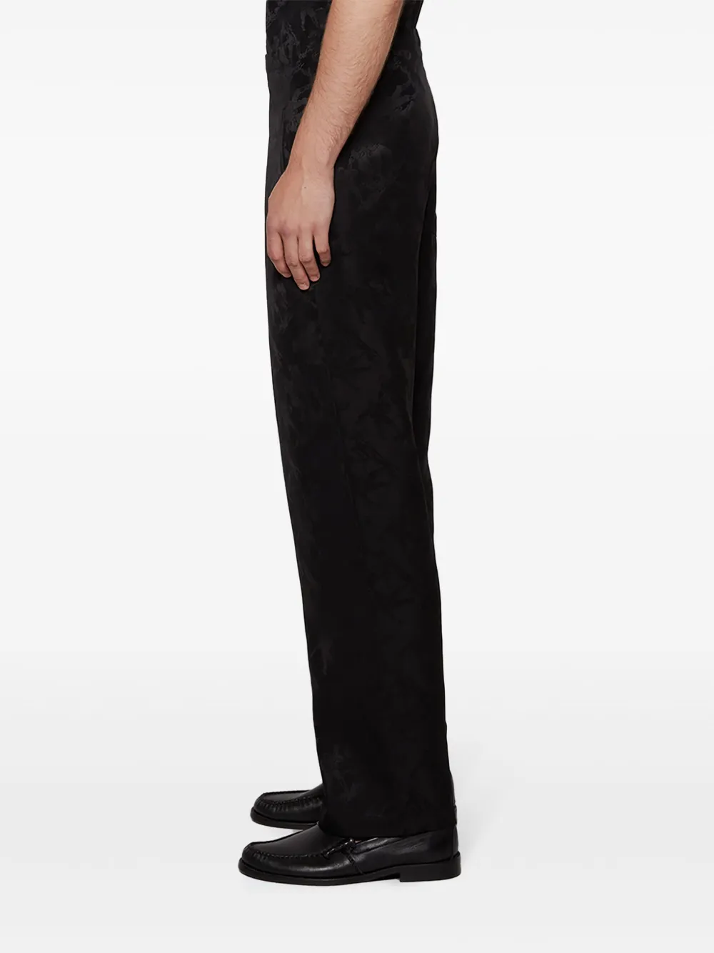 BODE Broek met jacquard-patroon Zwart