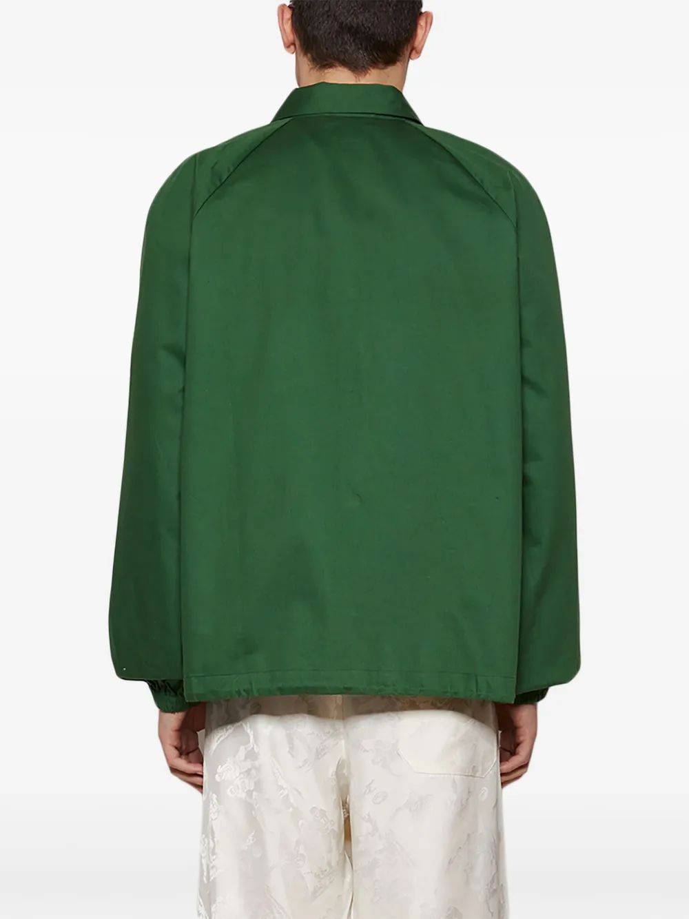 Bode Cotton Shirt Jacket In Green