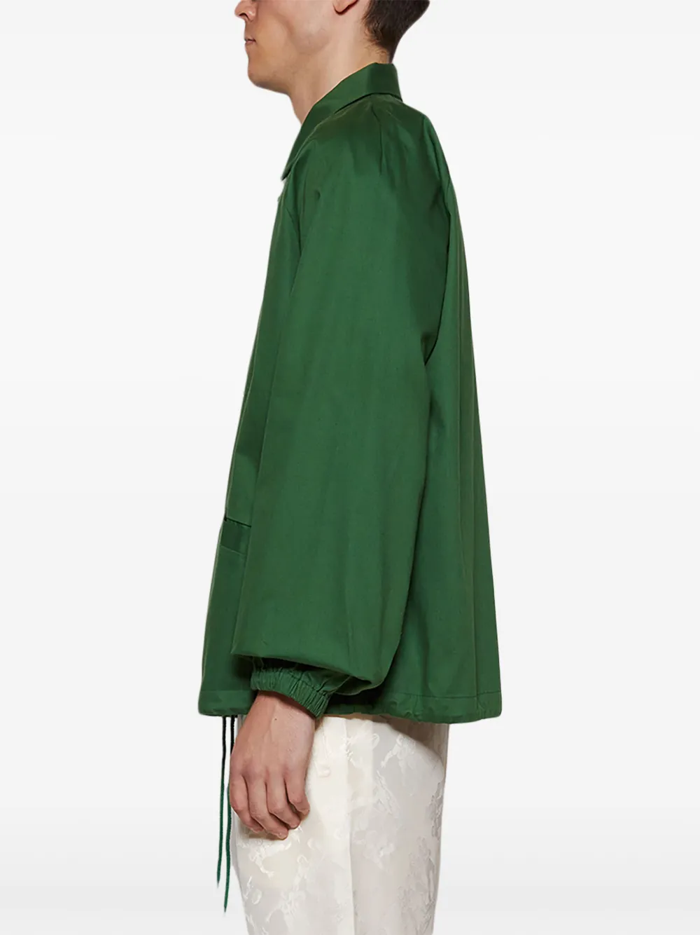 Bode Cotton Shirt Jacket In Green