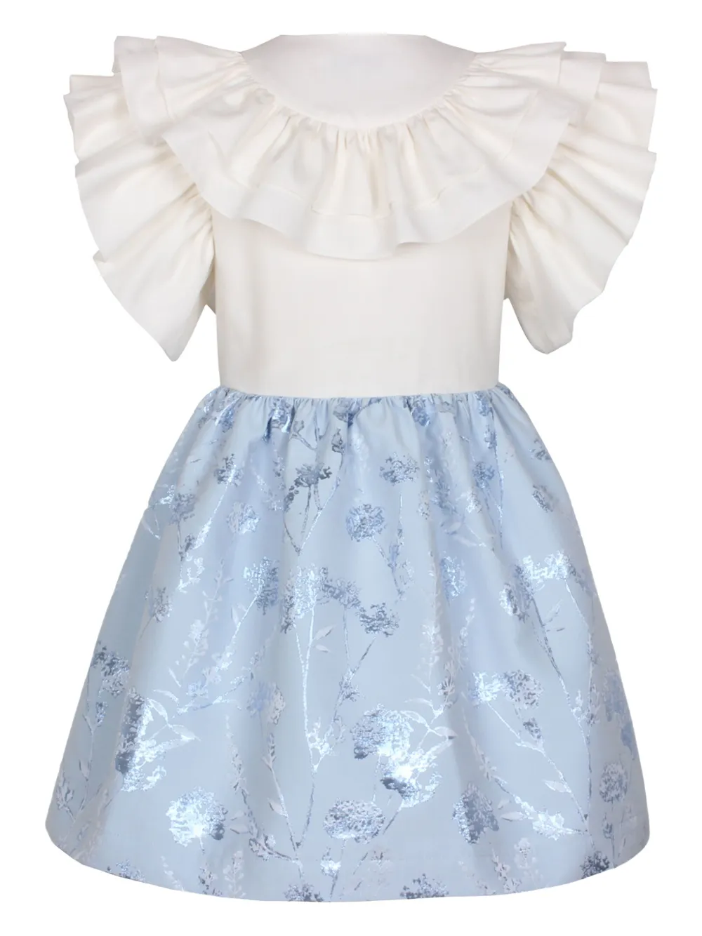 JESSIE AND JAMES panelled ruffled dress - Blauw