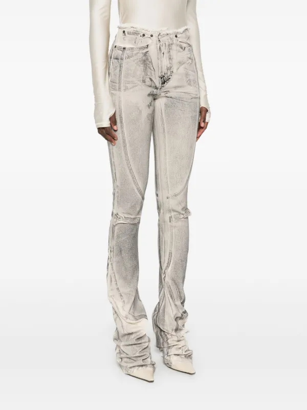 Ottolinger Draped raw-cut Jeans | Neutrals | FARFETCH