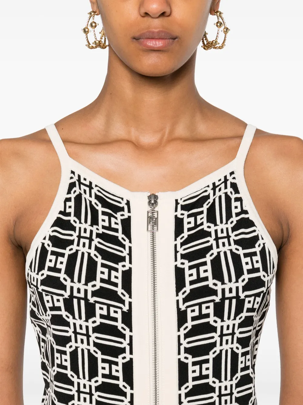 Elisabetta Franchi Logo Embroidery Dress main image 0