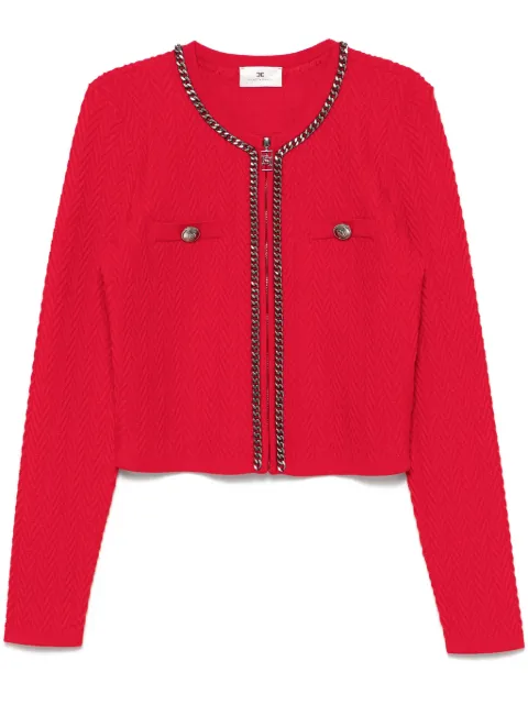 Elisabetta Franchi herringbone-stitch cardigan