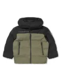 Emporio Armani Kids logo-patch hooded jacket - Green
