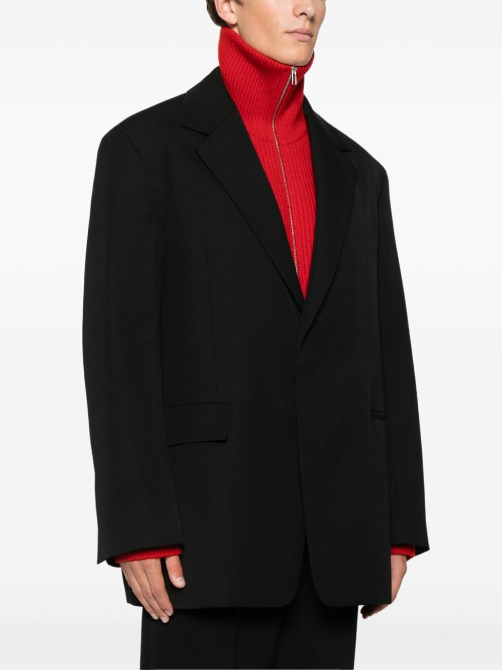 Shop Jil Sander Wool Blazer In Schwarz