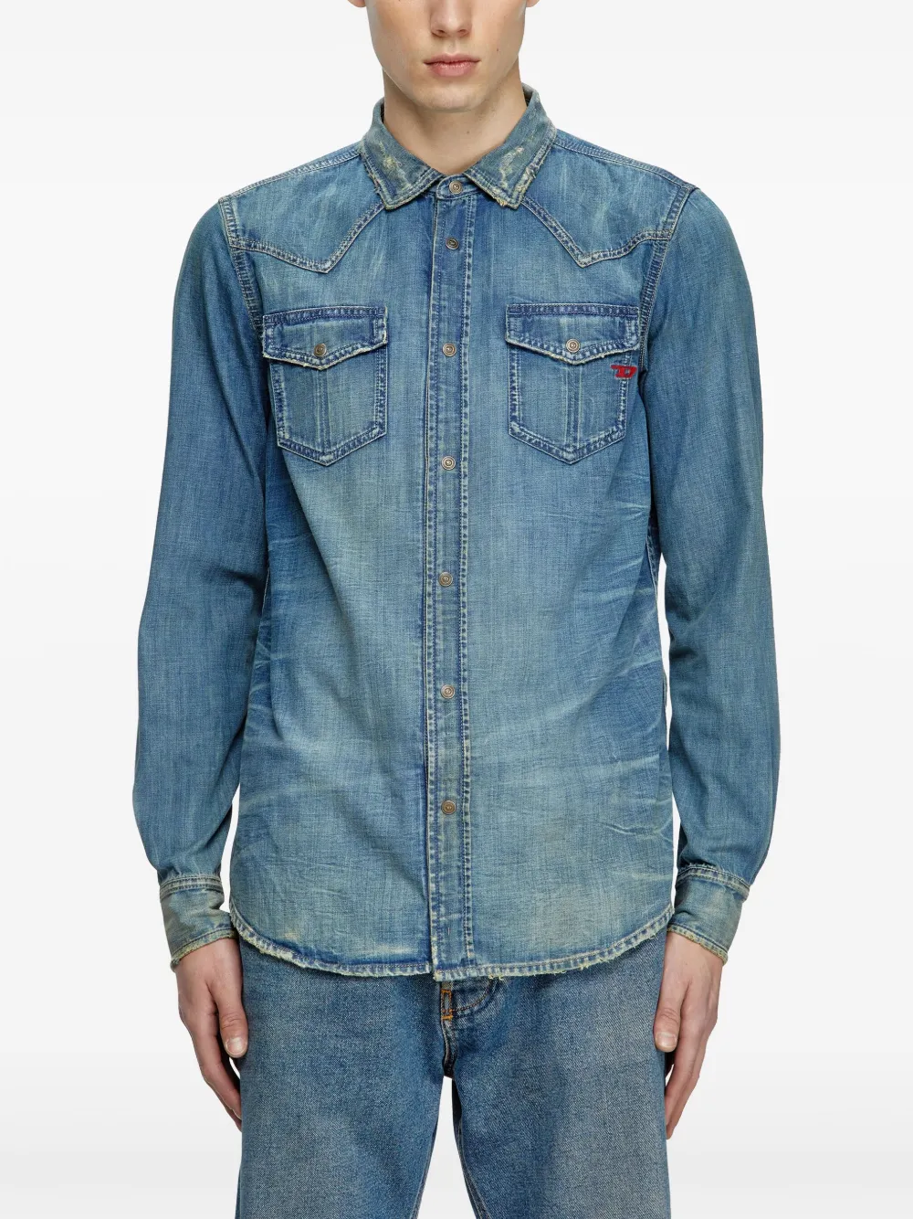 Diesel D-Vega overhemd Blauw